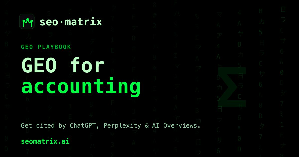 GEO for accounting & bookkeeping firms