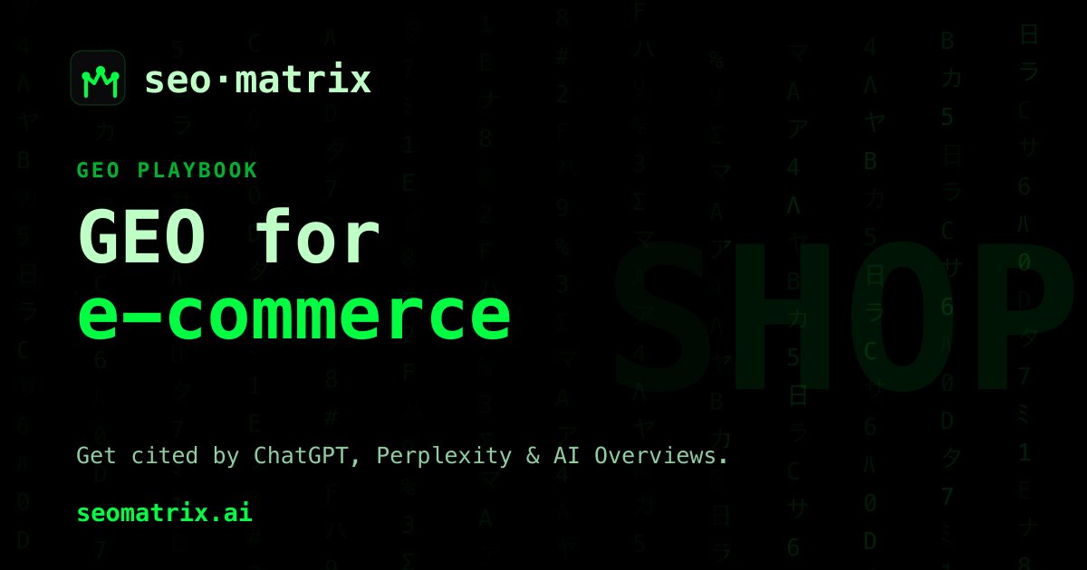 GEO for online stores